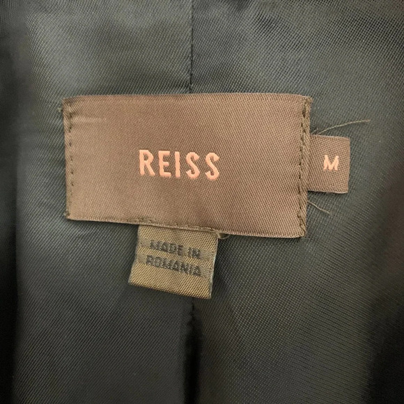 Reiss Arlington Black Trench Coat Jacket - Picture 12 of 12